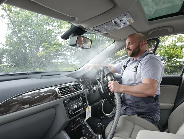 Carver Air Duct Cleaning specialist performing professional car duct cleaning in Carver