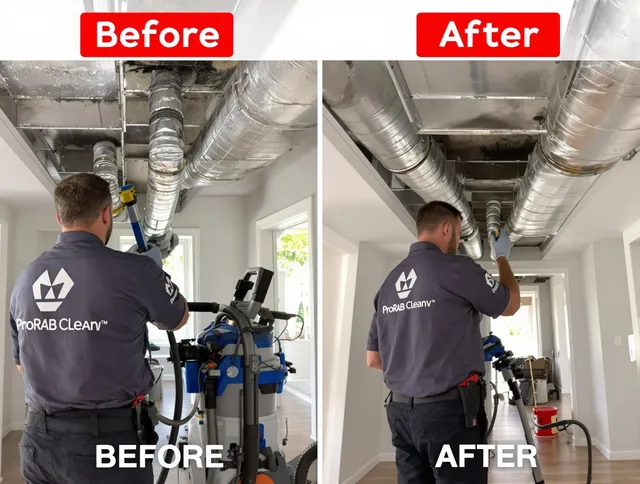Carver Air Duct Cleaning expert performing thorough residential duct cleaning in a Carver home